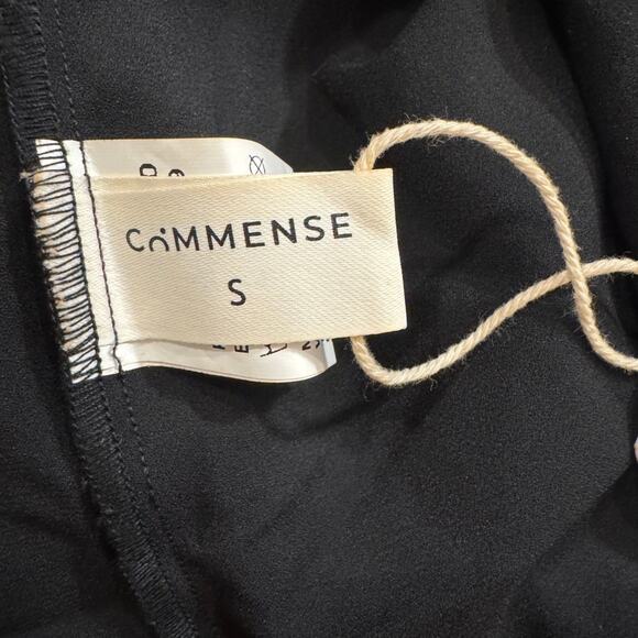 Commense Black Asymmetrical Twist Top Small NWT Minimalist Chic - Picture 3 of 4